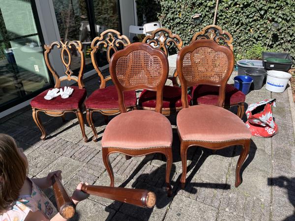4 biedermeier stoelen voor eettafel