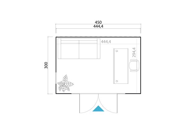 NIEUW Modern tuinhuis Palermo 2