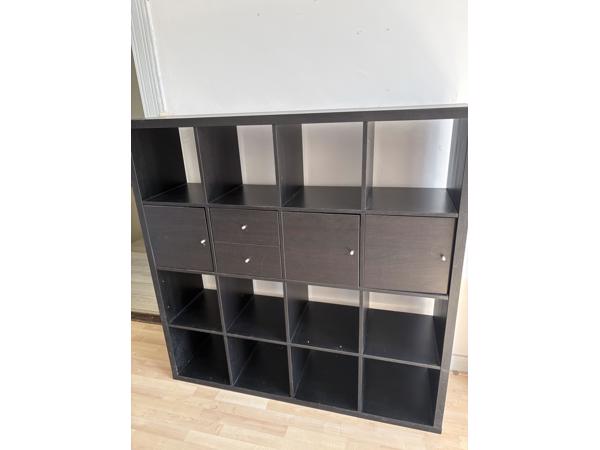 Ikea Kallax kast 147x147x39, zwart