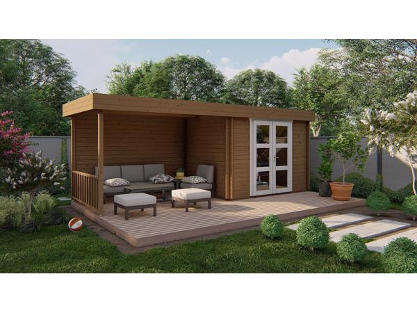 Blokhut - Tuinhuis Maja | 28 mm | vuren onbehandeld
