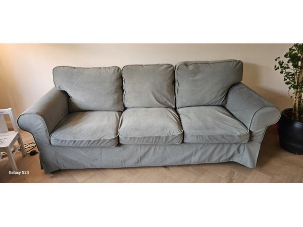 Ikea ektorp 3 zits bank groen grijs
