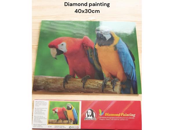 Diamond Painting Pakket - Papegaaien | Ara's - 40x30 cm - Co