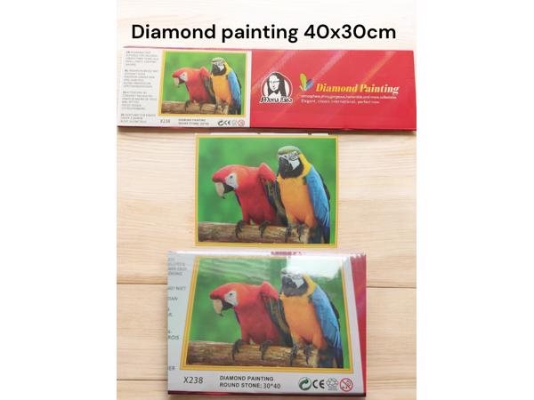 Diamond Painting Pakket - Papegaaien | Ara's - 40x30 cm - Co