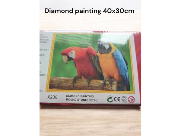 Diamond Painting Pakket - Papegaaien | Ara's - 40x30 cm - Co