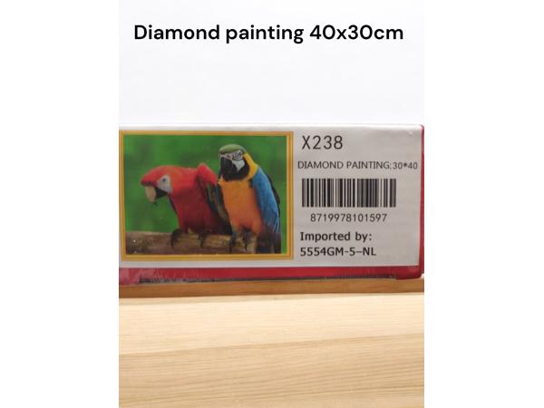 Diamond Painting Pakket - Papegaaien | Ara's - 40x30 cm - Co