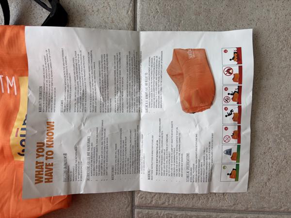 Nieuwe Sunny Orange SeatZac lucht gevuld oranje zitzak