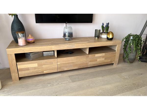 White wash eiken tv meubel 170 brees