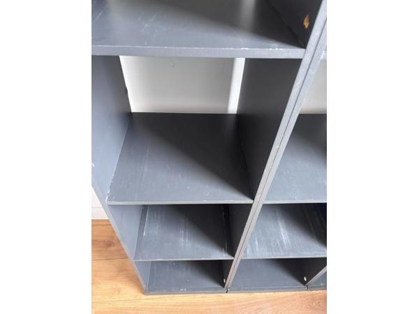3x Boekenkast/Opbergkast - Grijs - per stuk 225x38x35 cm