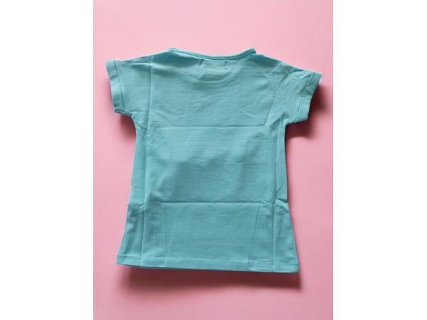 Glo-Story t-shirt flamingo's turquoise 98