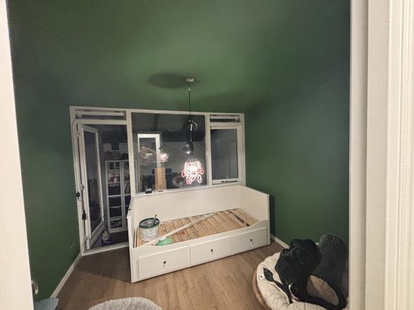 Uittrekbaar bed in wit 1,6/2m