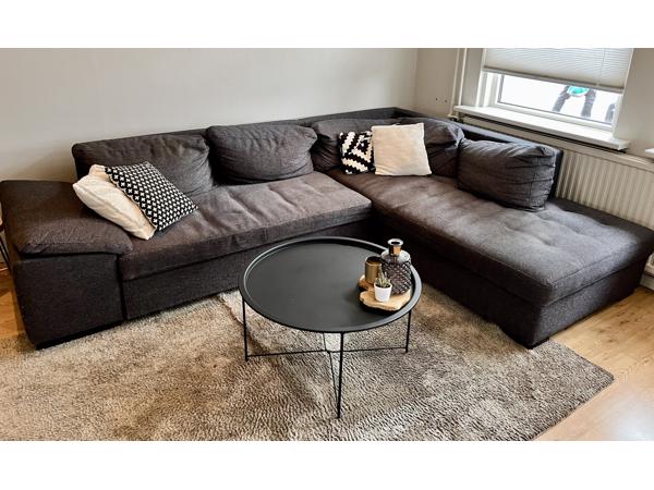 Antraciet hoekbank