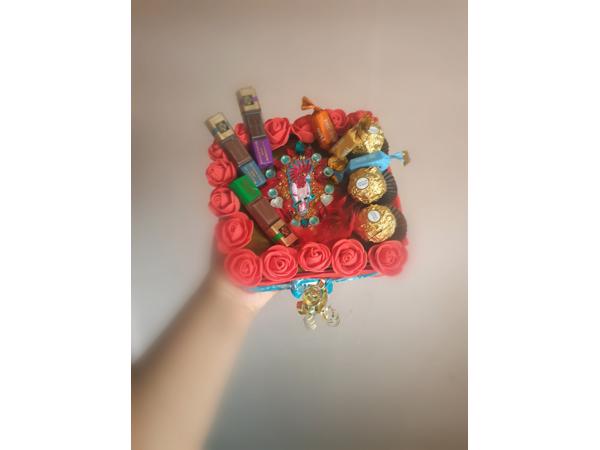 Kunstbloem decoratie cadeau geschenk flowerbox