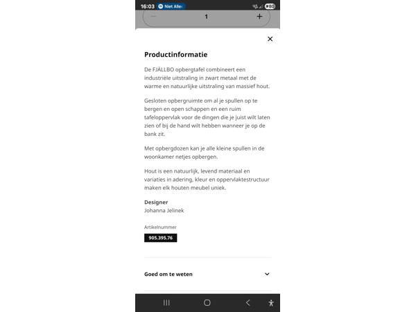 IKEA salontafel zo goed als nieuw