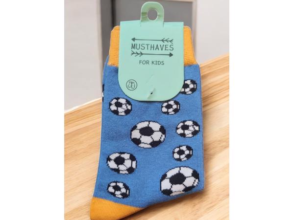 Sokken - print - design - maat 33-38 – voetbal – multicolor