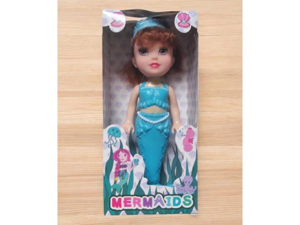 Mermaid zeemeermin pop blauw 18cm