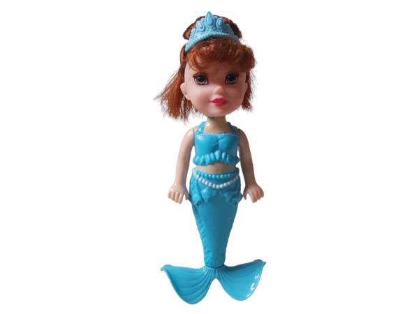 Mermaid zeemeermin pop blauw 18cm