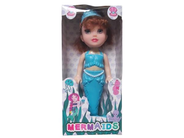 Mermaid zeemeermin pop blauw 18cm