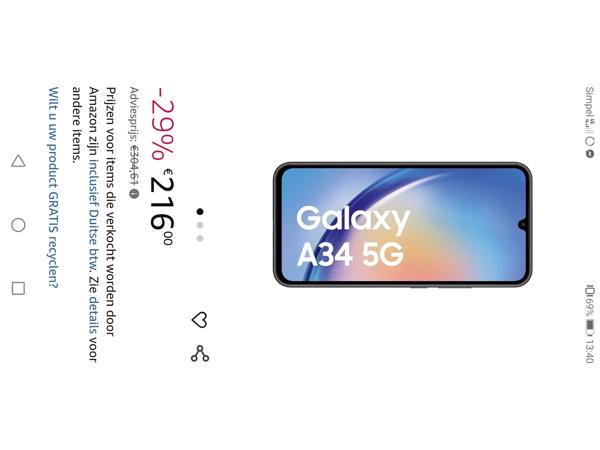 Samsung Galaxy A34 5G, 6GB | 128GB