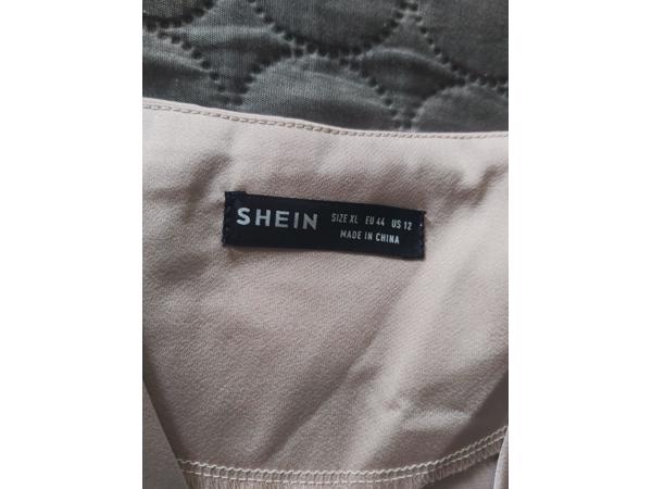 Shein glanzend shirt beige XL