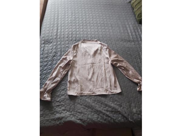 Shein glanzend shirt beige XL