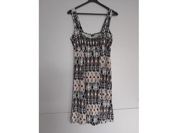 Lascana zomer jurk beige wit zwart 44