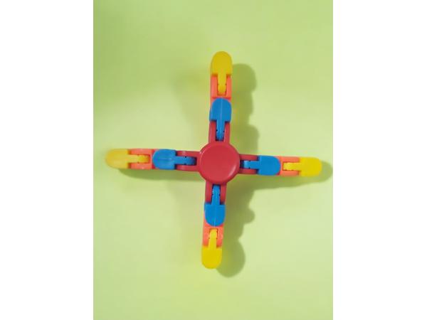 Flexibele Fidget Spinner rood meerkleurig