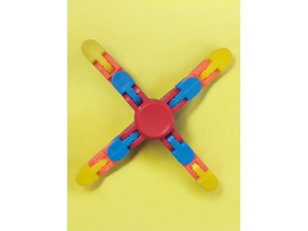 Flexibele Fidget Spinner rood meerkleurig