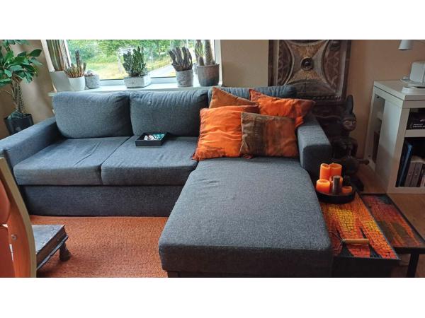 Donkergrijze Hoekbank