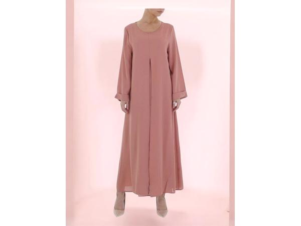 JCL wijde zomer maxi-jurk roze S/36