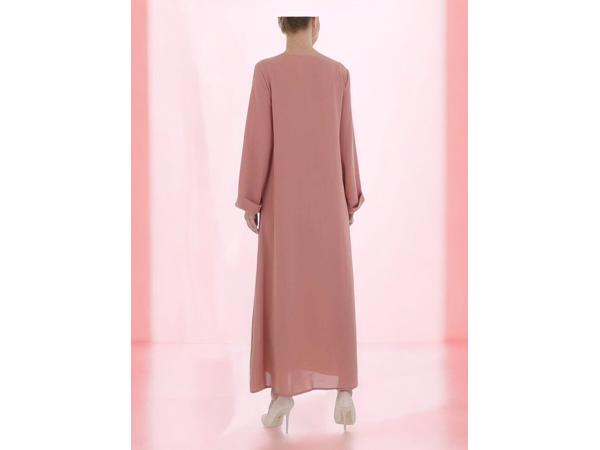 JCL wijde zomer maxi-jurk roze S/36