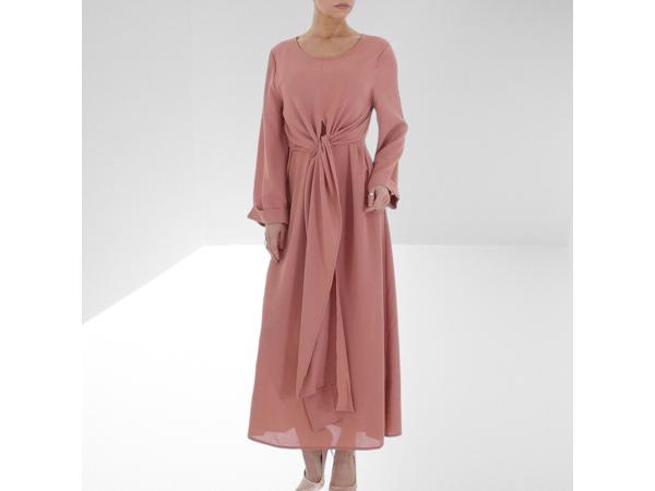 JCL wijde zomer maxi-jurk roze S/36