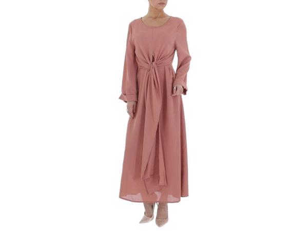 JCL wijde zomer maxi-jurk roze S/36