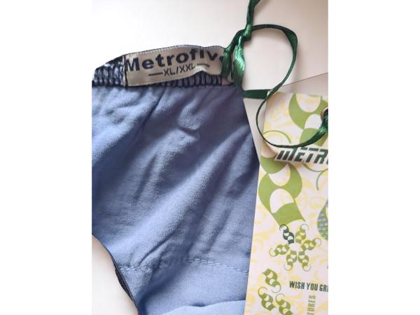 Mini rok met laagjes van kant blauw L/XL