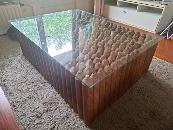 Handgemaakte houten organische salontafel
