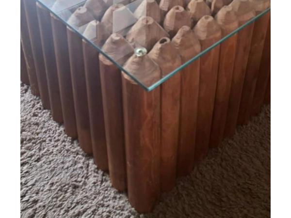 Handgemaakte houten organische salontafel