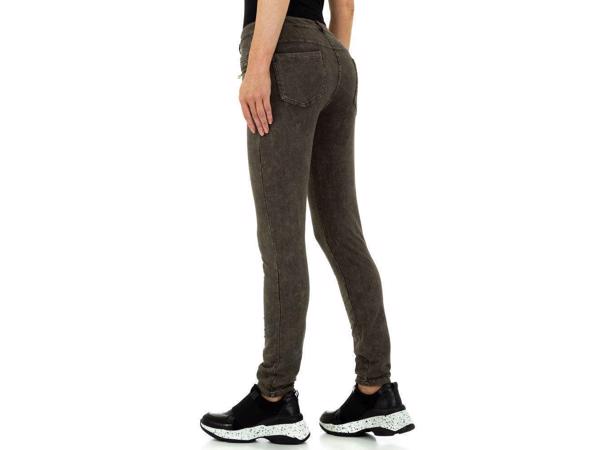 Metrofive zachte skinny broek khaki S/36