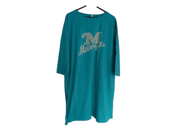 Sweat jurk motorcycle turquoise XL/XXL