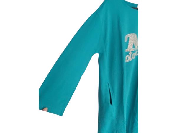 Sweat jurk motorcycle turquoise XL/XXL