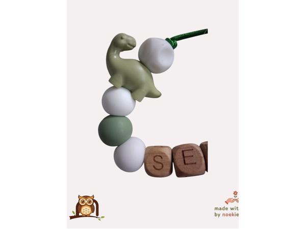 nr 8 noekies naam speenkoord dino langnek khaki wit