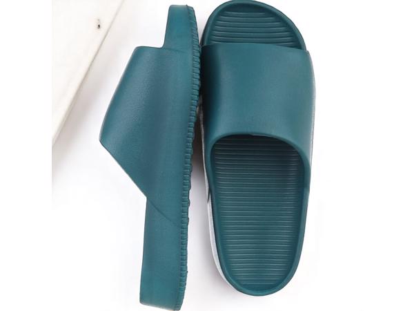 Heren slippers effen groen 41
