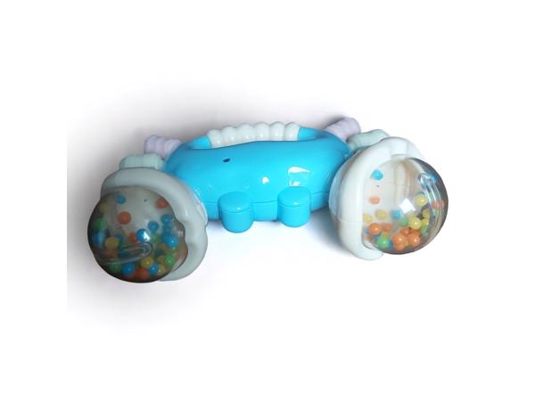 Bijtring en rammelaar in 1 blauwe krab