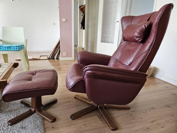 Leren draaifauteuil 2x