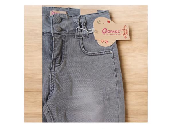 Grace Skinny Stretchy jeans grijs 140