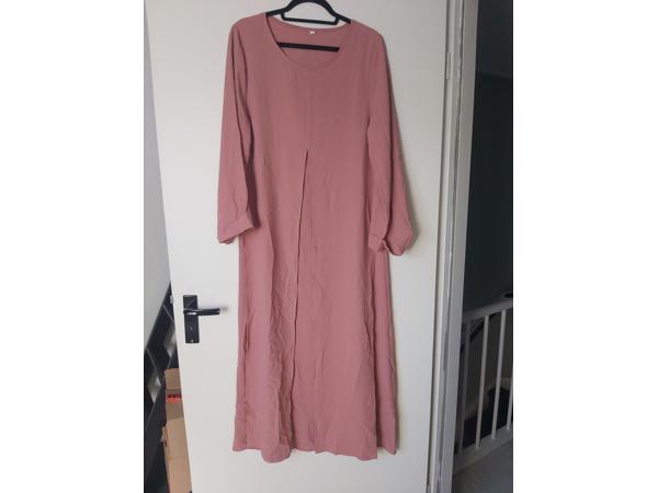 JCL wijde zomer maxi-jurk roze S/36