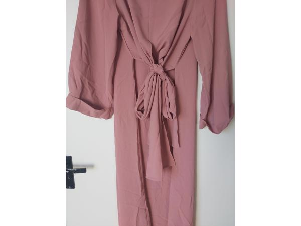 JCL wijde zomer maxi-jurk roze S/36