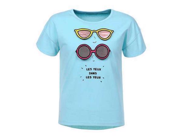 Glo-story T-shirt blauw zonnebril 116