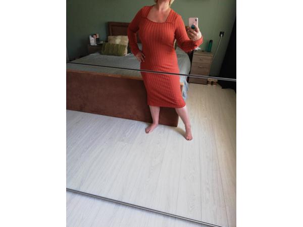 lange jurk oranje XXL