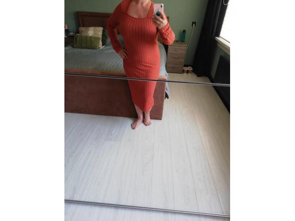 lange jurk oranje XXL