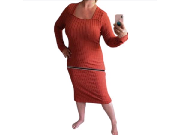 lange jurk oranje XXL