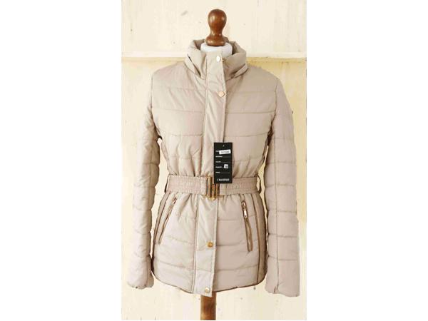 Winterjas met afneembare capuchon, beige, Maat M (nieuw)